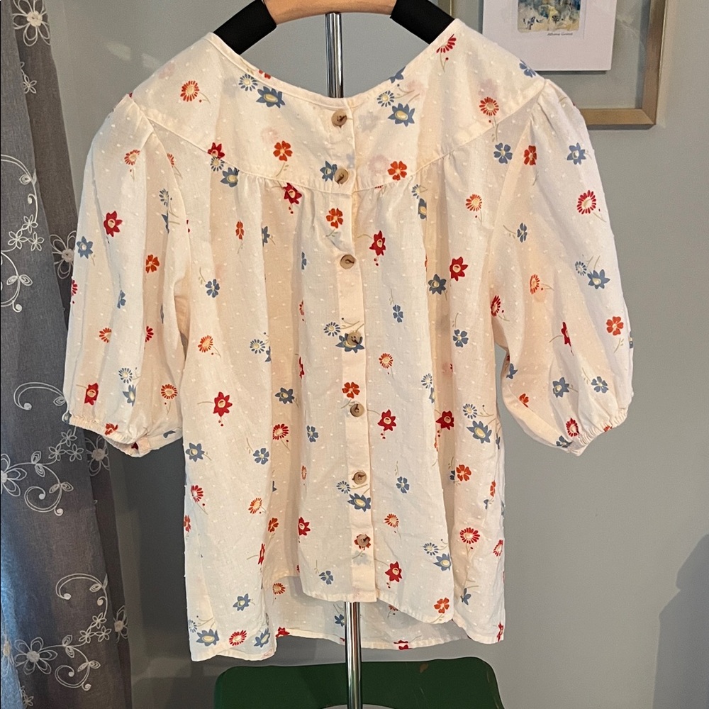 Madewell Prose Shirt Dotted Floral Heyday Top